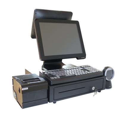 China Factory price 15 inch dual touch screen all in one pos system for 64G groceries for sale