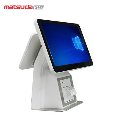 China Supermaket/retail/hotel/restaurant 15 inch dual touch screen all in one pos system for retail/hotel/supermarket/restaurant for sale