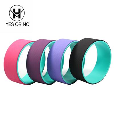 China Improve balance colorful wholesale for gym fitness equipment yoga prop wheel for sale