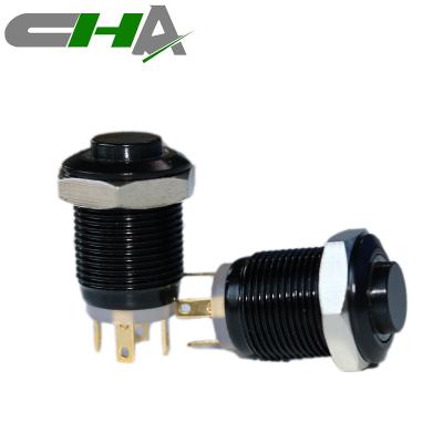 China ON-OFF Momentary CHA On Blue Green LED Metal Switches Led Push Button Switch for sale