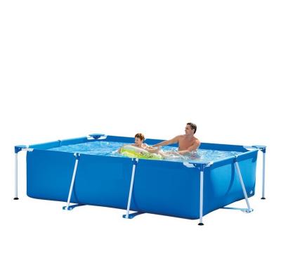 China Custom Metal Outdoor Water Fun Sight Wholesale Pool Goods Rectangular Above Ground Intex Swimming Pools for sale