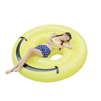 China Outdoor Fun OEM Quality Smile Face Bath Float Hammock Pool Float Twin Pool Mat Pool Circle Float Water Pad for sale