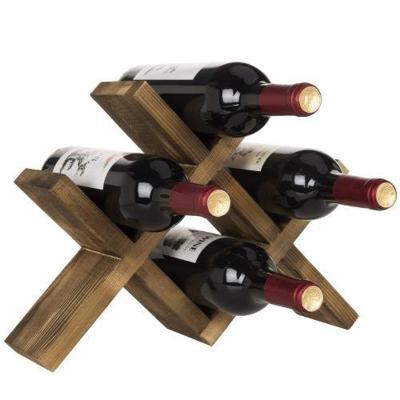 China New Design Sustainable Wooden Storage Wooden Hanging Table Bottle Rack Display Wine Glass Rack Wine Rack for sale