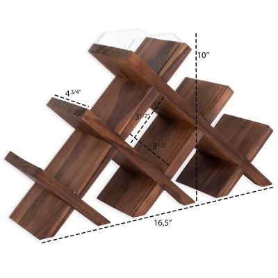 China Viable Wholesale Custom Wooden Stand Table Display Red Wine Glass Hanging Rack Storage Rack for sale