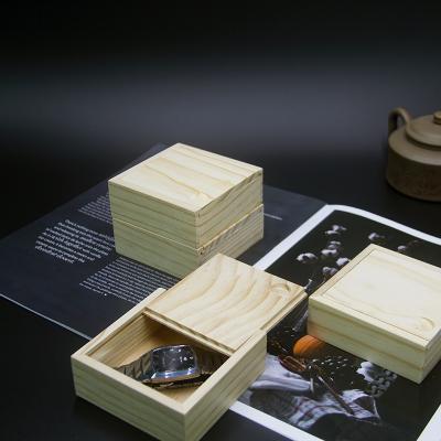 China Recyclable Logo Packaging Small Slide Lid Hot Custom Handmade Wooden Gift Selling Wooden Box for sale