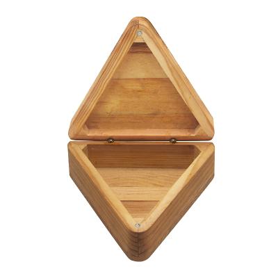 China Factory direct handmade wholesale unfinished triangle wooden box for gift jewelry for sale