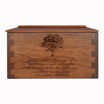 China Elegant and simplistic handmade wooden urn wholesale customization handmade cremation of human ashes for sale