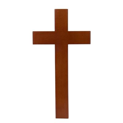 China Custom Wooden Cross Craft Christian Orthodox Wood Cross China Wall Cross For Church for sale