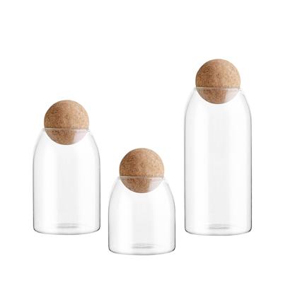 China Hot Selling Wholesale Custom Eco-Friendly Na Glass Bottle Shape Wooden Cork Ball Lid for sale