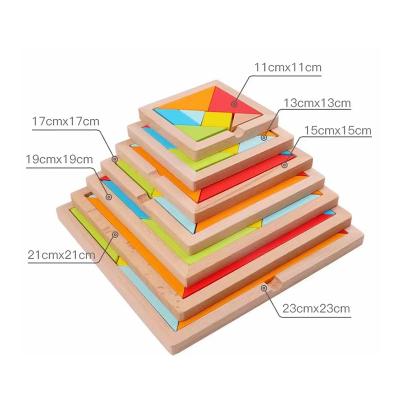 China Puzzle toy handmade tangram, tangram toy, tangram puzzle game for sale