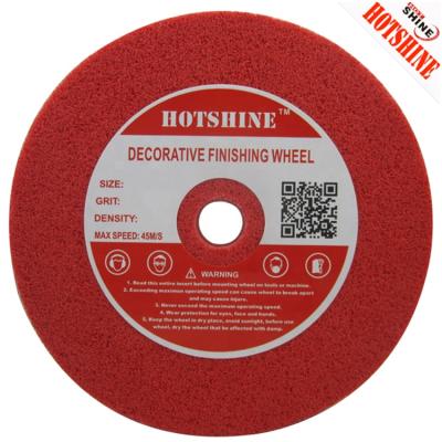 China Nylon Fiber Hotshine DF61718 White Aluminum Polishing Wheel for sale