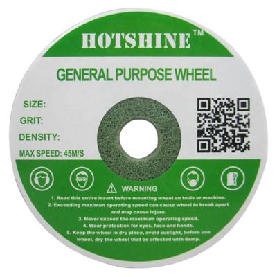 China Fiber Hotshine GP412924 Nylon Green Silicon Carbide Abrasive Polishing Disc for sale