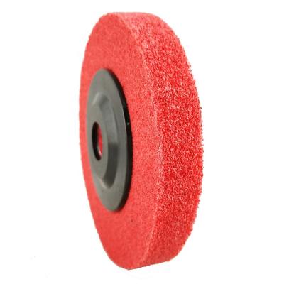 China Nylon fiber and compound abrasives plastic backing polishing disc for stainless steel for sale