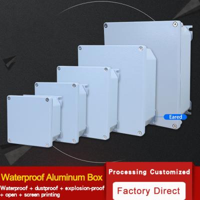 China Electric Power Control System 100*100*60mm Factory Price Junction Box Aluminum Waterproof Box IP66 Metal Waterproof Enclosure Box for sale