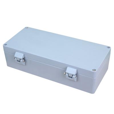 China Electric Power Control System 320*120*90mm Hinged Waterproof Aluminum Junction Box Electronic Enclosures for sale