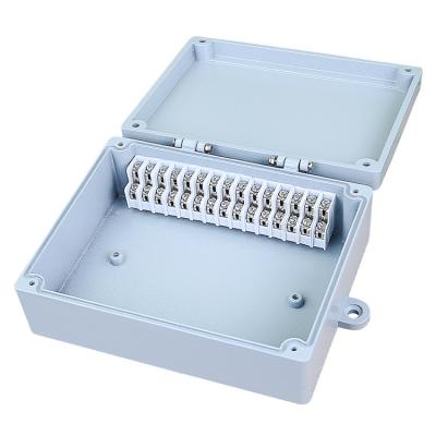 China Electric Power Control System 180*140*60mm 15P Ip66 Waterproof Cast Aluminum Cable Junction Enclosure Double Terminal Outdoor Junction Box for sale