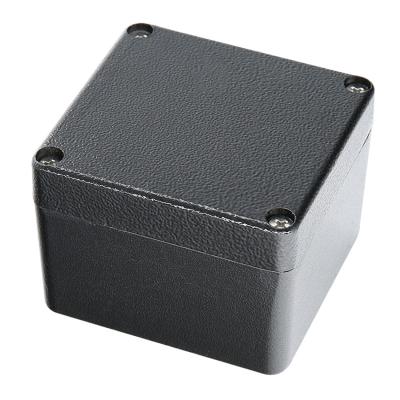 China Electric Power Control System 80*76*60mm Black Junction Box Box Ip66 Aluminum Die Cast Aluminum Box for sale