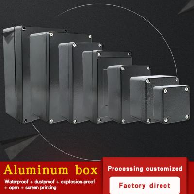 China Electric Power Control System 175*80*60mm Black Aluminum Die Casting Junction Box Box Ip66 Aluminum Box for sale