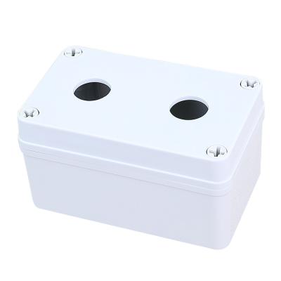 China Electric Power Control System 130*80*70mm High Quality Waterproof Switch Control Box Button Light Box Indicator Standard 2 Holes Plastic Enclosure for sale