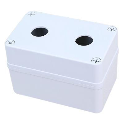 China Electric Power Control System 130*80*85mm High Quality Waterproof Switch Control Box Button Light Box Indicator Standard 2 Holes Plastic Enclosure for sale