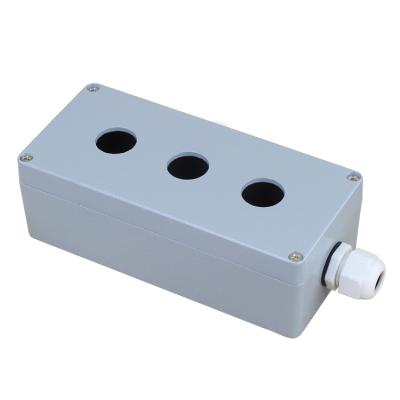 China Electric Power control system 175*80*56mm 3 hole button aluminum box IP66 metal box explosion-proof waterproof control box for sale