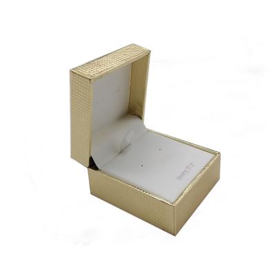 China Custom Eco-Friendly Reused Matt Gold Plastic Gift Closure Logo Print Luxury Materials Packaging Jewelry Box With Velvet Interior for sale