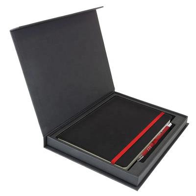 China Recycled Materials Top Grade Black Rectangle Book Gift Box With Magnetic Closure for sale