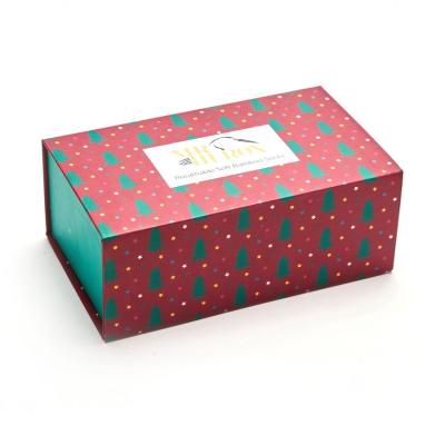 China Beautiful Recyclable Custom Printed Rectangle Sock Gift Box With Magnetic Closure for sale