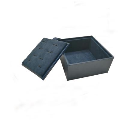 China Recycled Materials Wholesales Art Paper Rigid Cardboard Recycled Men Cufflinks Box for sale