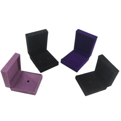 China Velvet Customize Black Velvet Tissue Box Velvet Commemorative Badge Presentation Box for sale