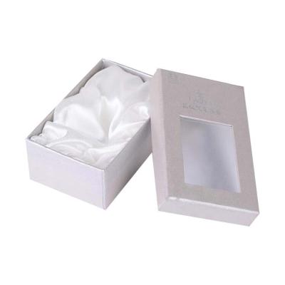 China Handmade Hot Sale Light Pink Box Perfume Packaging Boxes With Window for sale