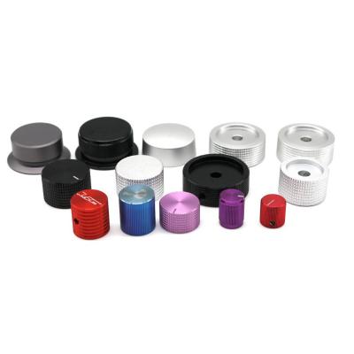 China 20mm Modern Custom Knobs Grid Knurling Electronic Solid Aluminum Audio Volume Knob (Nobre de volume de áudio em sólido de alumínio) à venda