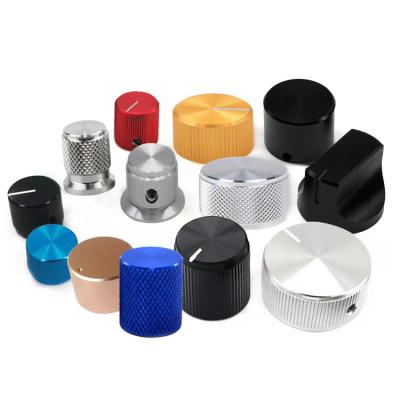 China Adjustment Metal Custom Knobs 15*17 Black Potentiometer Knob For Radio Part for sale