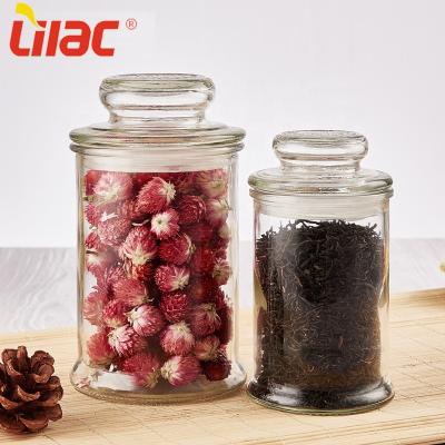 China Free Sample Lilac 900ml / 750ml / 370ml Freshness Retention 32 oz Cylinder 500g Cylinder Cap Straight Sided Packing Clear Glass Pet Bath Salt Jar For Vase for sale