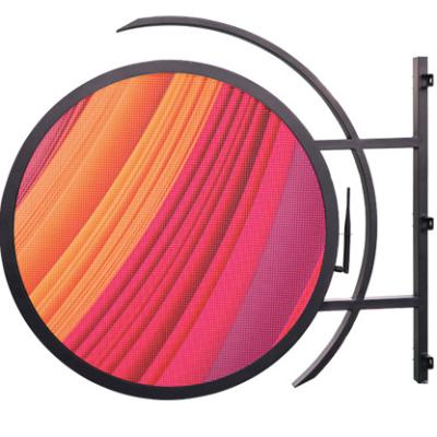 China Store Outdoor Double Sided Special Shape P5.926 Circle Around LED Screen Logo Advertising Video Wall Mounted Around LED Display for sale