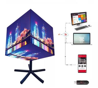 China Advertising KENSUN Outdoor Waterproof Advertising P2.5 Led Pixel Video Logo Sign Led Cube Screen Display for sale