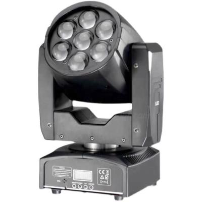 China LANDSCAPE Stage Lighting LED Mini Moving Head Light 7*12W RGBW 4in1 Moving Head Beam Light Guide KTV Focusing Dye Spotlight for sale