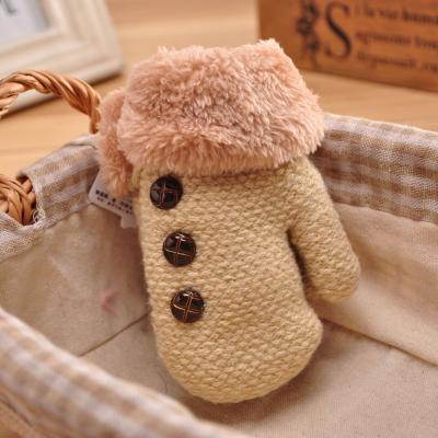 China Autumn Winter Knitted Warm Gloves Woolen Outdoor Gloves Girls Boys Girls Simple Patchwork Infants Wholesale for sale