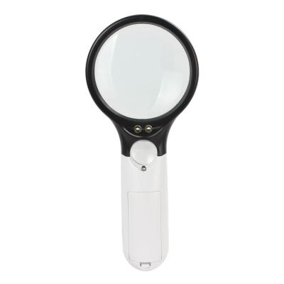 China Handheld 3X 45X Illuminated Magnifier Microscope Aid Magnifying Reading For Elders Loupe Jewelry Repair Tool With R0754-1 for sale