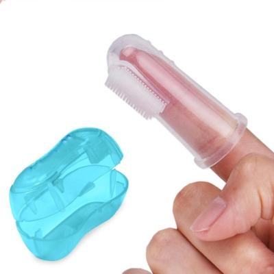 China Manufacturer Direct Selling Reusable Silicone Baby Toothbrush Thumb Cover Toothbrush Baby Toothbrush All Silicone Tongue Coating R0730 for sale