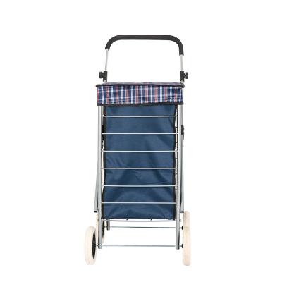 China Folding Shopping Trolley Folding Supermarket Shopping Trolley With Four Wheels for sale