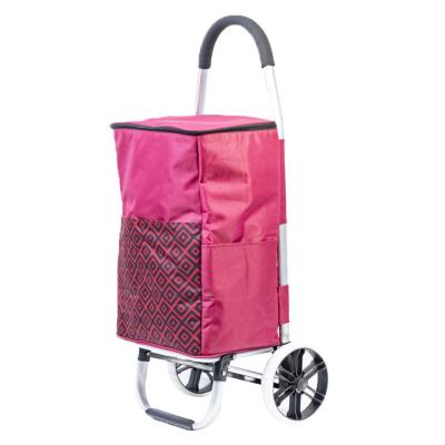 China Factory Sales Convenient Folding Aluminum Alloy Shopping Bag Shopping Cart Trolley for sale