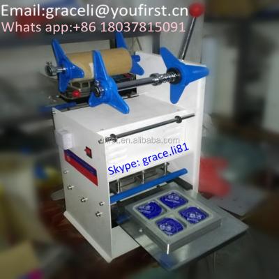 China manual beverage four cup sealing machine for sale