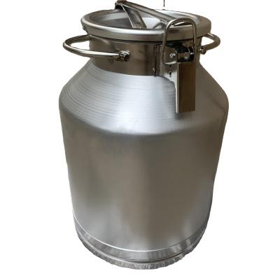 China Milk Factory Outlet Lockable Cover Aluminum Milk Storage Box Container Tank 30 Liter for sale