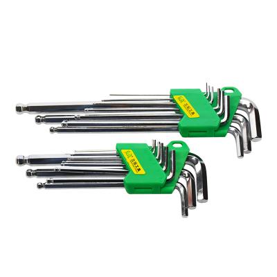 China High Quality Multifunctional Hex Wrenches Head 1.5-10mm Allen Key Set Wrench Hexagon Hex Ball Customization 9PCS CR-V Hand Repair Tools for sale