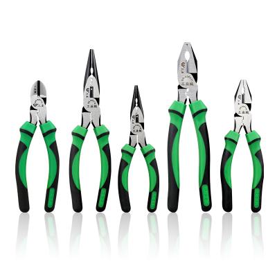 China CRV Steel Combination Pliers 6Inch 8Inch Long Nose Pliers Diagonal Cutting Pliers for sale