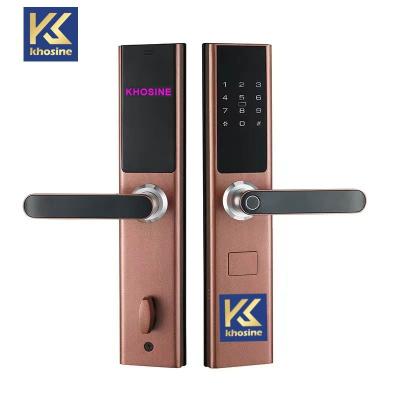 China Hotel Apartments Office HS-02 Khosine Fingerprint Door Lock Fashionable Smart Hot Selling Style with TTLOCK APP Remotely Unlocking for Apartment Houses for sale