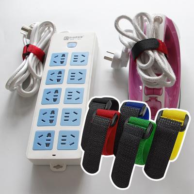 China Wire Management Customizable Printed Logo Wire Management Voltage Hook and Loop Cable Tie with Loop for sale