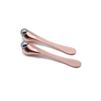 China Custom Zinc Alloy Mini Cosmetic Spatula Metal Scoop Spoon Beauty Care Cosmetics Tools Makeup Small Scoop for sale