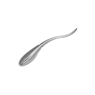 China Beauty Care Cosmetics Tools Wholesale Logo Small Mini Silver Face Custom Cosmetic Spatula Makeup Spoon for sale